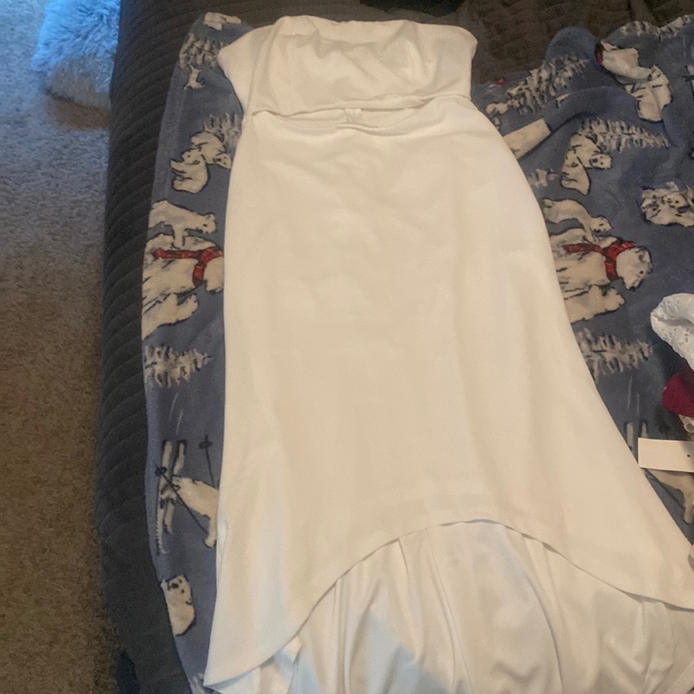 Lulus size medium white strapless dress